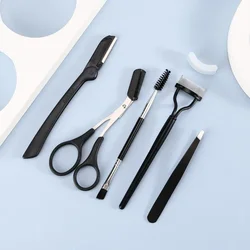 Karsyngirl 5Pcs Eyebrows Trimmer Tweezers Scissor with Comb for Eyebrows Makeup Tools Accesories Hair Removal Shaver Sets