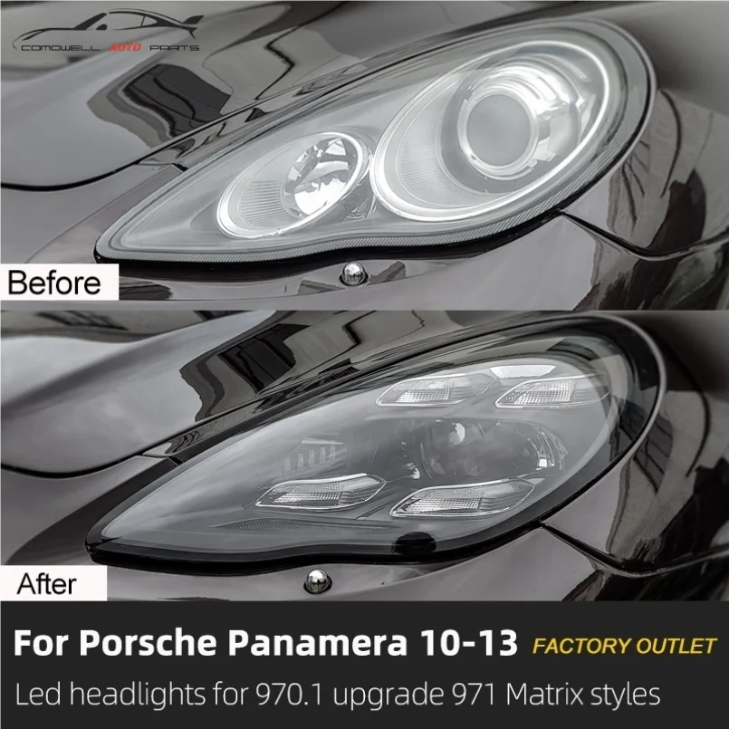 Ulepszenie 2013 2010 2011 970 do Porsche Panamera 970.1 Reflektory LED Najnowszy Design Pdls Matrix Led do Samochodów z 2023 Roku