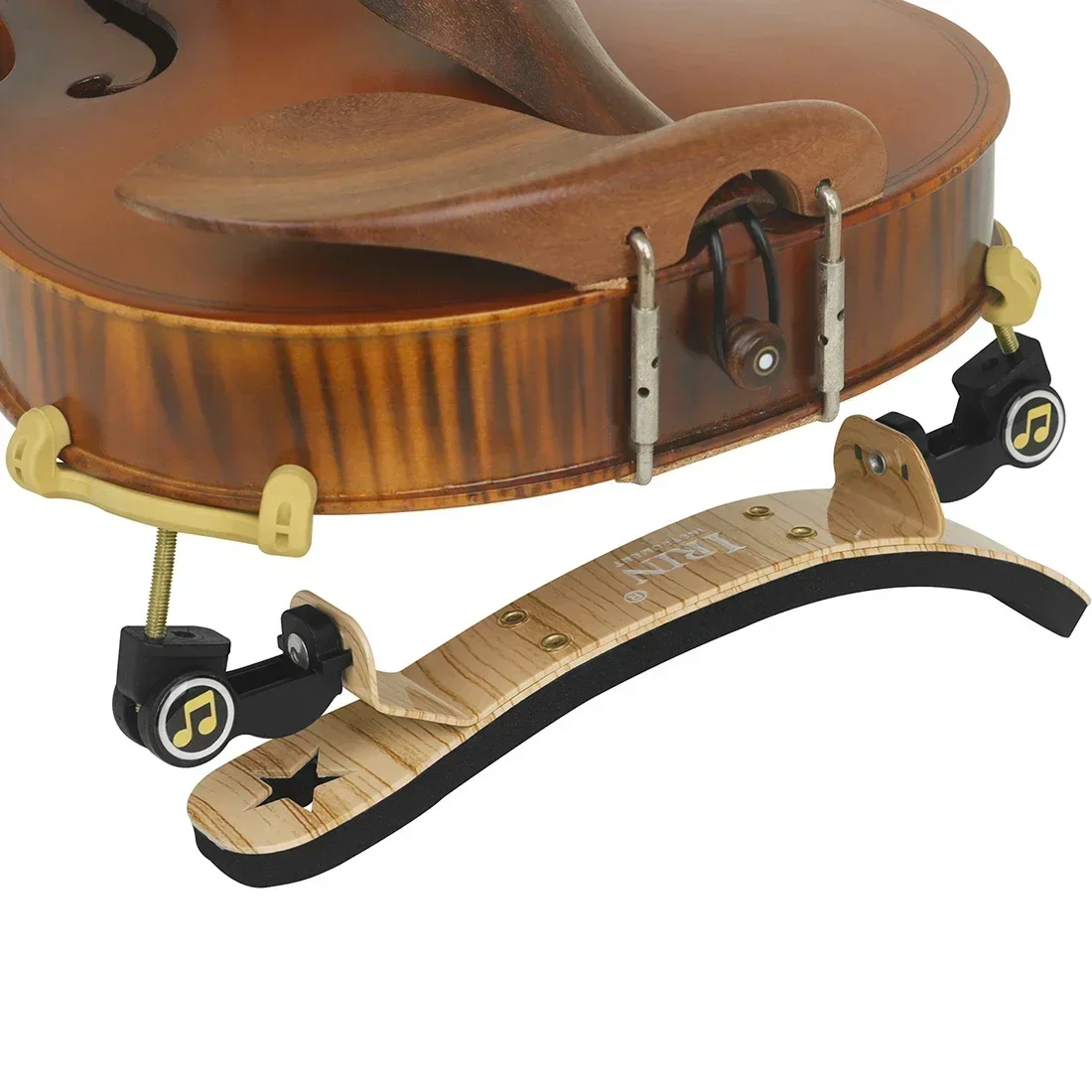 Violin Shoulder Rest Aluminum Alloy Violin Shoulder Rest Black Padded for 4/4 3/4 1/2 1/4 1/8 Violin Parts & Accessories