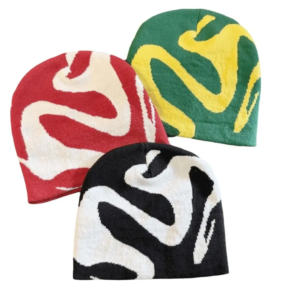 البلوز تصميم الحياكة بيني موضة الاتجاه محايد محبوك قبعات جاكار خمر نمط في الهواء الطلق قبعة تدفئة دافئة ركوب الخيل في الهواء الطلق #5