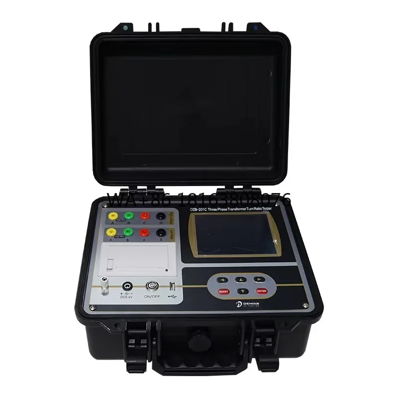 DZB-201C Portable Digital Transformer Turn Ratio Tester LCD Digital Display Electronic Power for Machine Work Measurement 1-Year