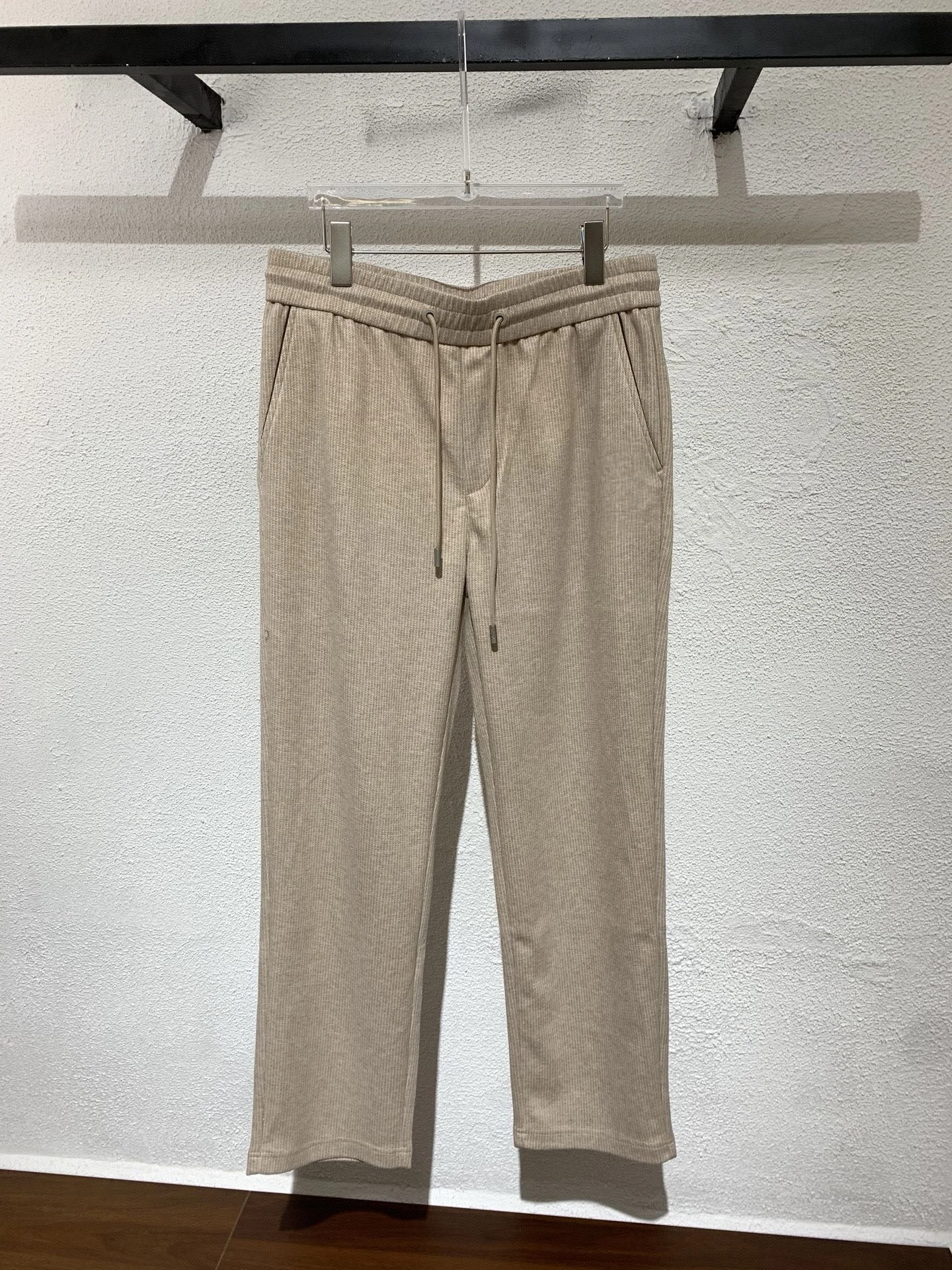 

LP Italian 25AW Simple Straight Elastic Waist Drawstring Casual Pants