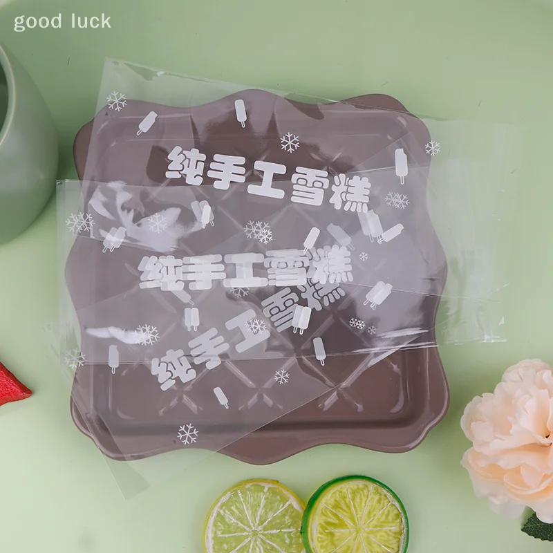 100 stks/set Food Grade Ijs zelfklevende Zakken Wegwerp Plastic Ijslolly Zakken Freeze Behandelen Transparant Ijs Ijslolly Zak