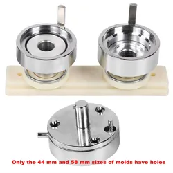 Button Mould 25mm/37mm/44mm/58mm/75mm DIY Metal Interchangeable Die Mould Punch Press Mould for Button Maker Badge Machine