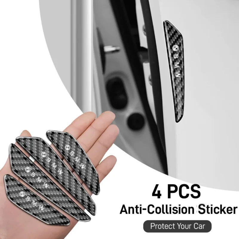 

4Pcs Car Accessories Carbon Fiber Door Edge Rearview Mirror Bumper Anti-collision Strips For BMW M Performance M3 M5 M6 F01 F20