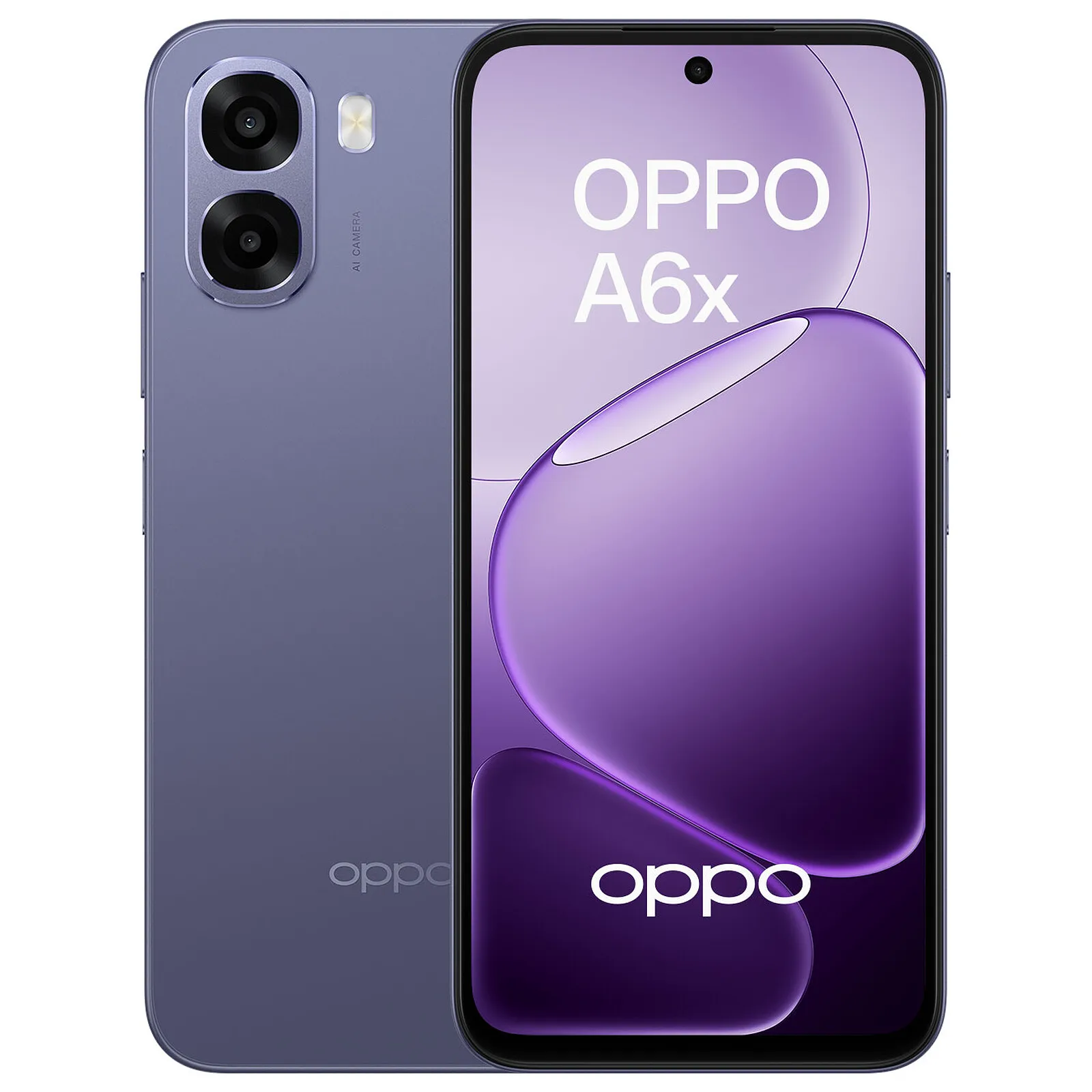 OPPO A6x 4G – Smartphone Libre con IA, 4GB RAM+128GB, Batería 6100 mAh, Pantalla LCD HD+ 120Hz, IP64, Cámara 13MP, Dual SIM, Versión Europea, Original