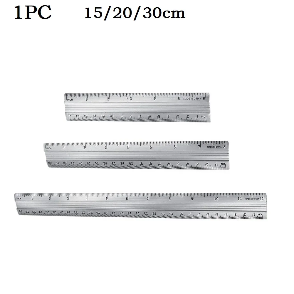 Multi-function Aluminum Alloy Hand Protective Ruler Non-slip Straight Ruler Measuring Tool Carpenter Ruler Woodworking Tools