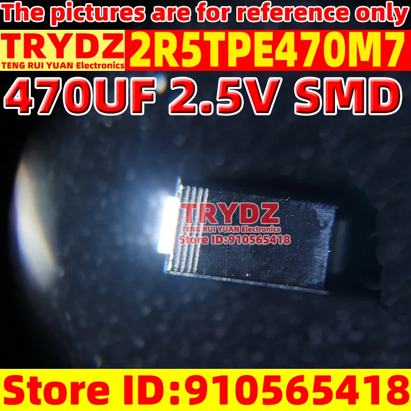 

20-1pcs New 2R5TPE470M7 470UF 2.5V SMD for Surface mount tantalum polymer capacitor