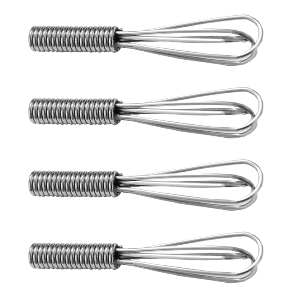 

4 Pcs Toy Miniature Food Egg Beater House Whisk Model Eggbeater Decors Pretend Play Decoration Silver Kitchen Micro Scene