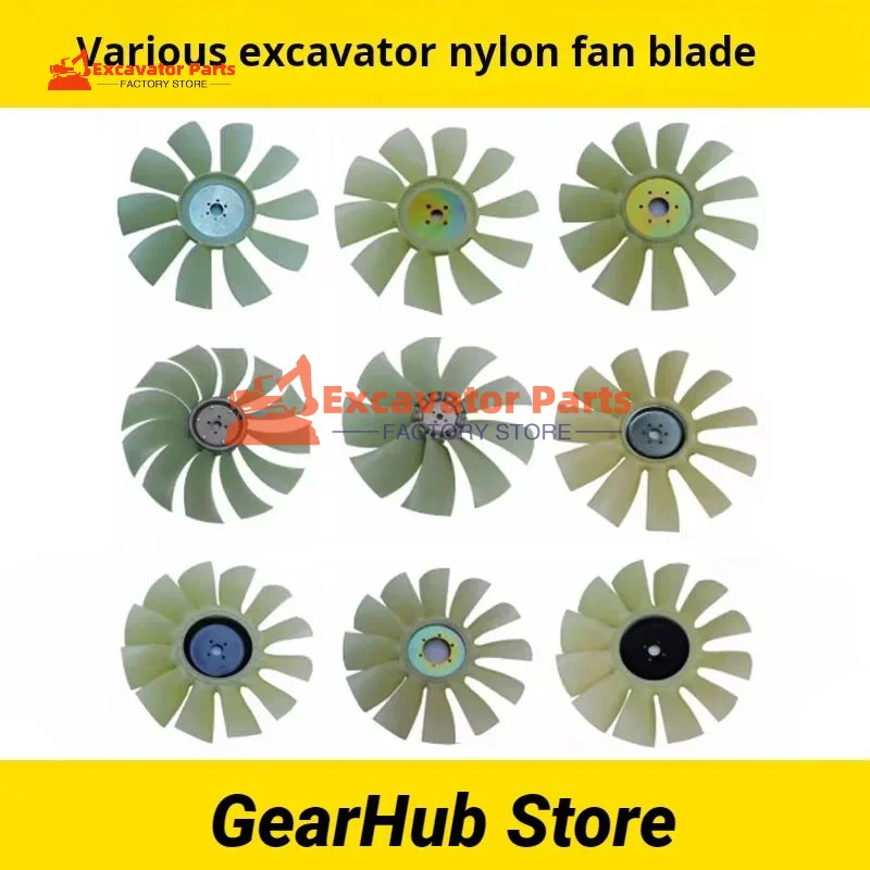 For Yanmar VIO Sum-itomo SH Kobelco SK Hitachi ZAX EX 45 40 50 35 fan bladeyanmar VIO Engine water tank fan blade