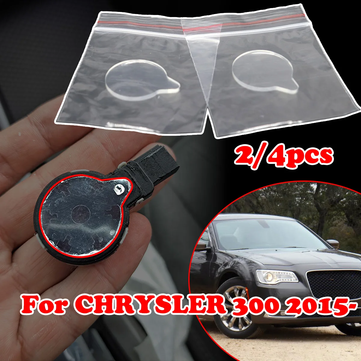 سيارة المطر ضوء الاستشعار هلام الوسادة لكرايسلر 300 لاصق فيلم وسادة سيليكون الزجاج الأمامي رقاقة طقم تصليح إصلاح الشريط الملحقات #1