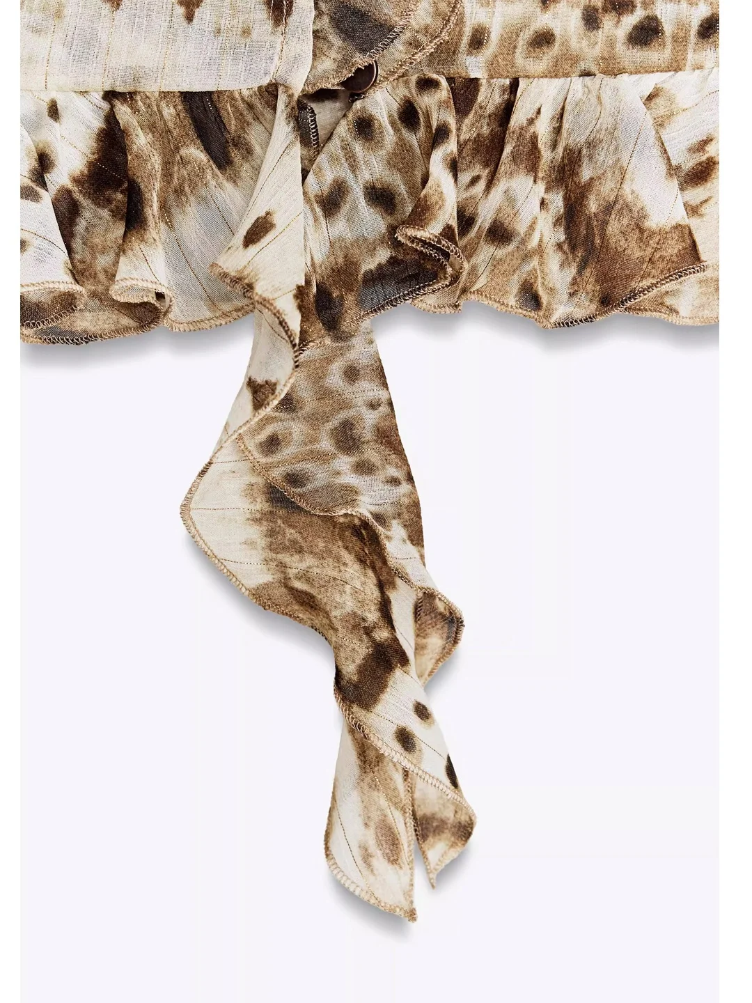 Deslumbrante Colete Feminino de Verão com Estampa de Leopardo, Barra em Camadas e Decote em V, Moda Primavera Verão 2025