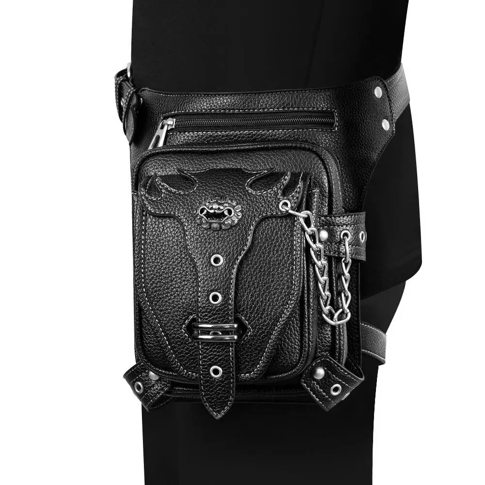 Tactical Leg Bag Motorcycle Riding Men's Waist Bag Pu Leather Leggings Outdoor Bag Fanny Pack Belt Bag Chest Bag Bum Bag Purse