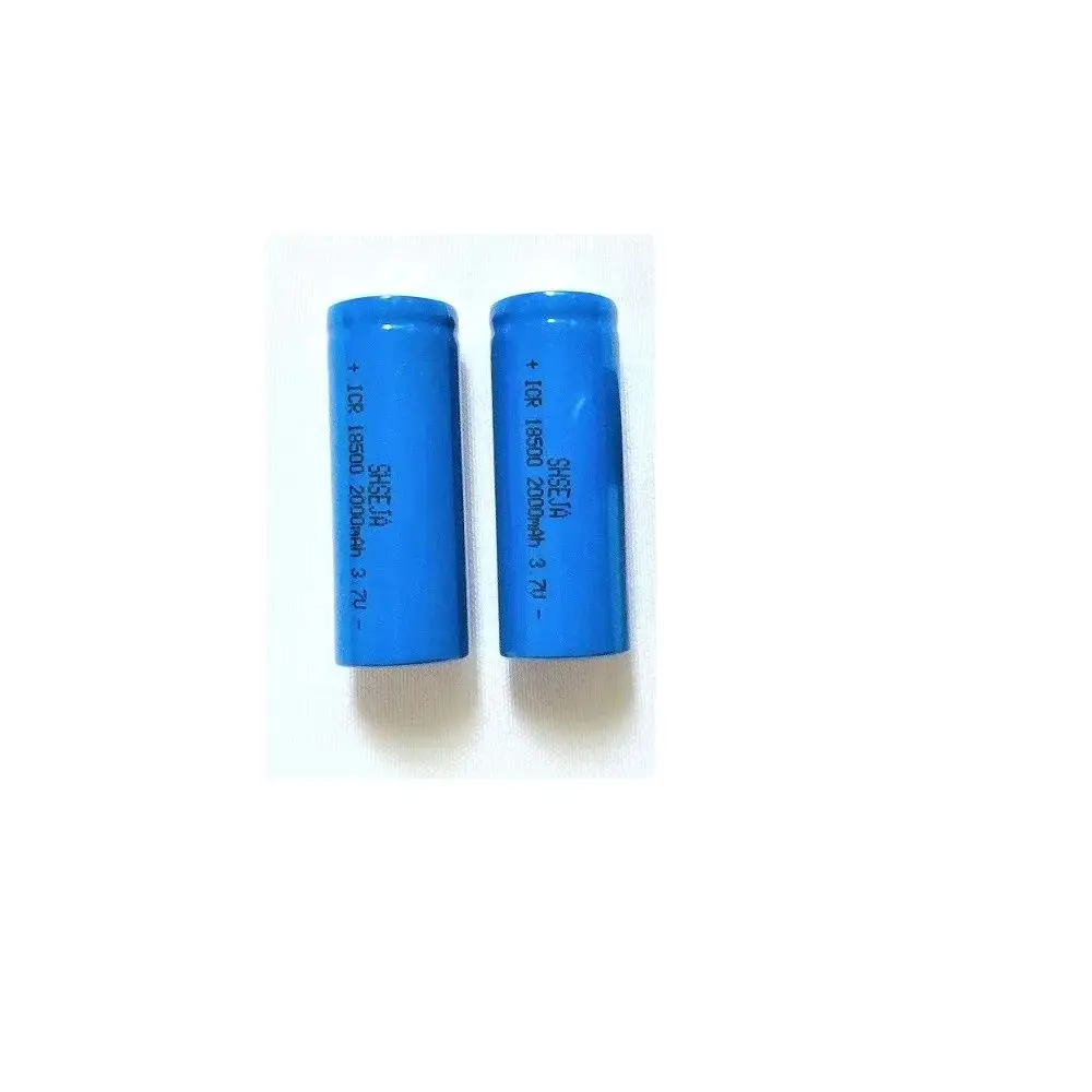 3.7V 2000Mah rechargeable Battery 18500 battery 3.7V For lashlight Wholesale Safe Li-Ion