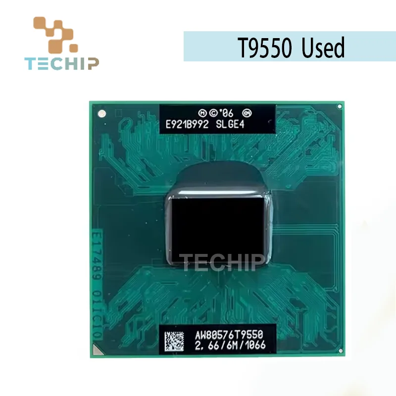 Core 2 Duo T9550 SLGE4 2,6 GHz Dual Core CPU de doble hilo procesador de computadora portátil 6M 35W Socket P para GM45/PM45