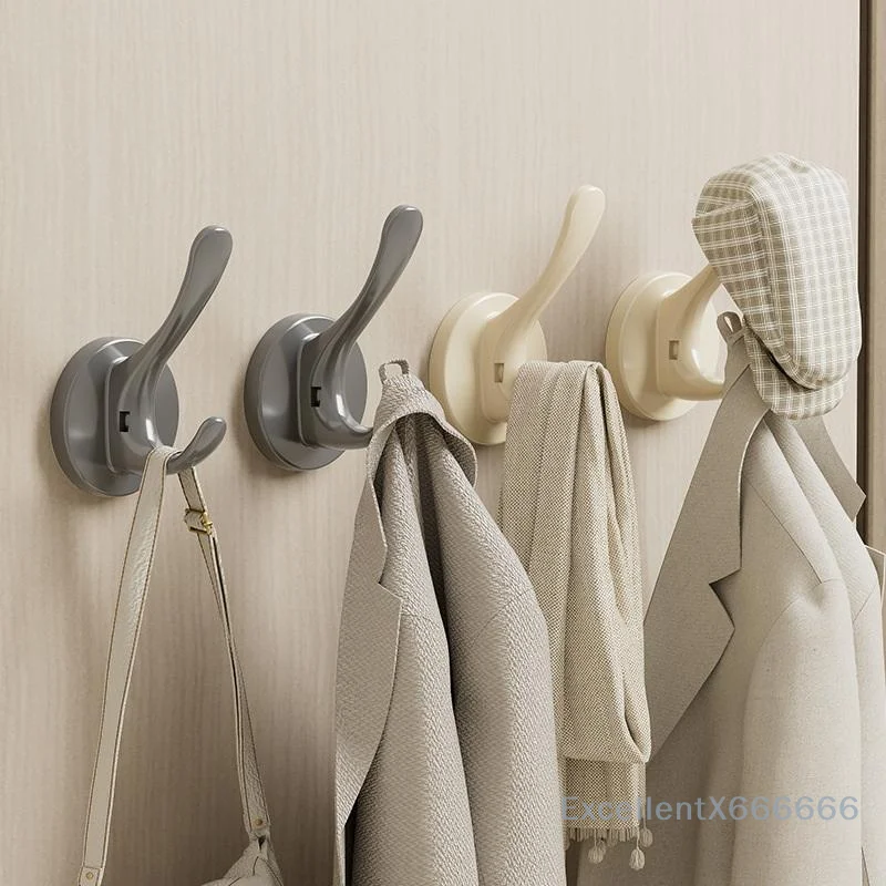 

Modern Hook Punch-free Suction Cup Strong Load-bearing Wall Hook Simple Coat Hook Single Double Hook Entrance Plastic Coat Hook