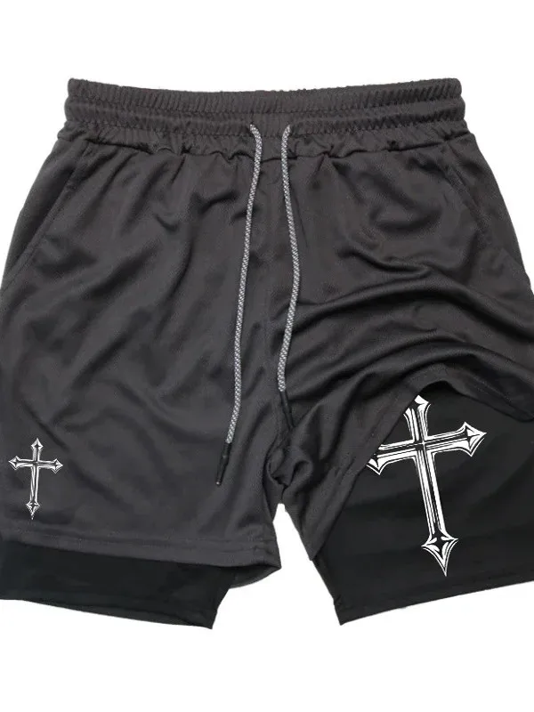 

Cross Running orts for Men Gym orts with Phone ket And Towel Loose Fit Straight Leg mid Waist Summer Casual orts
