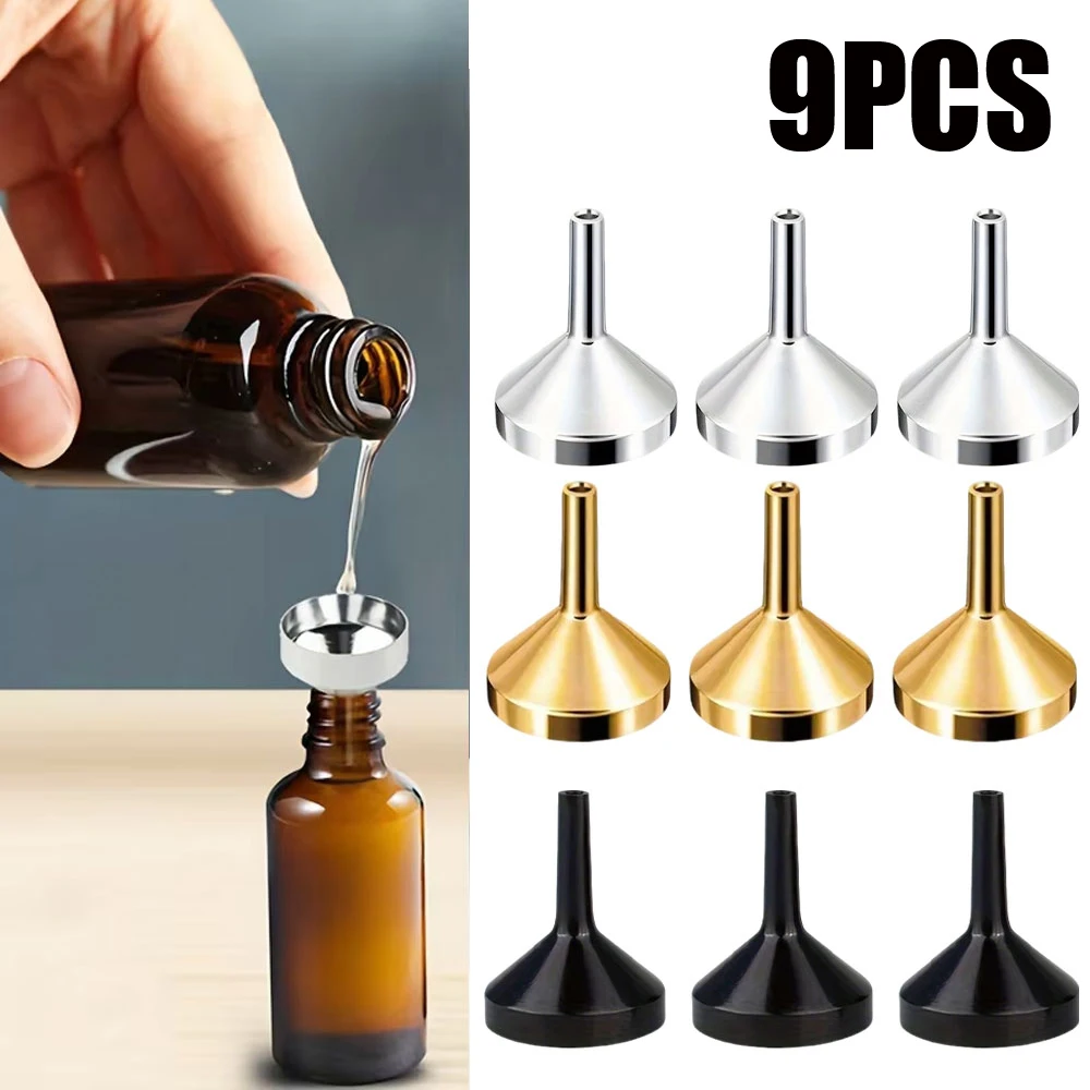 

9pcs Refillable Perfume Bottle Funnel, Mini Perfume Travel Bottle Refillable, Bottom Fill Perfume Dispenser