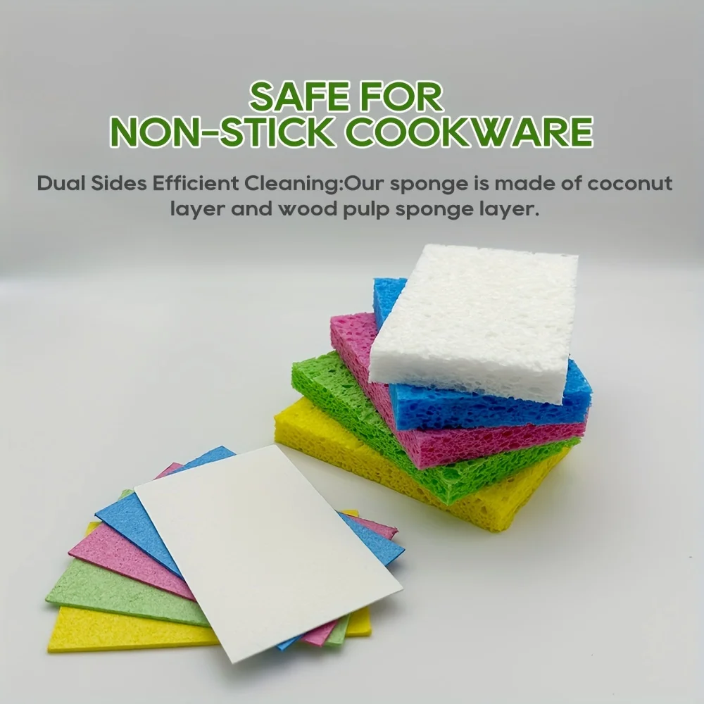 Biodegradable Dish Sponge Kitchen Cellulose Sponges Super Absorbent Wood Pulp Cotton Cellulose Wet Sponge