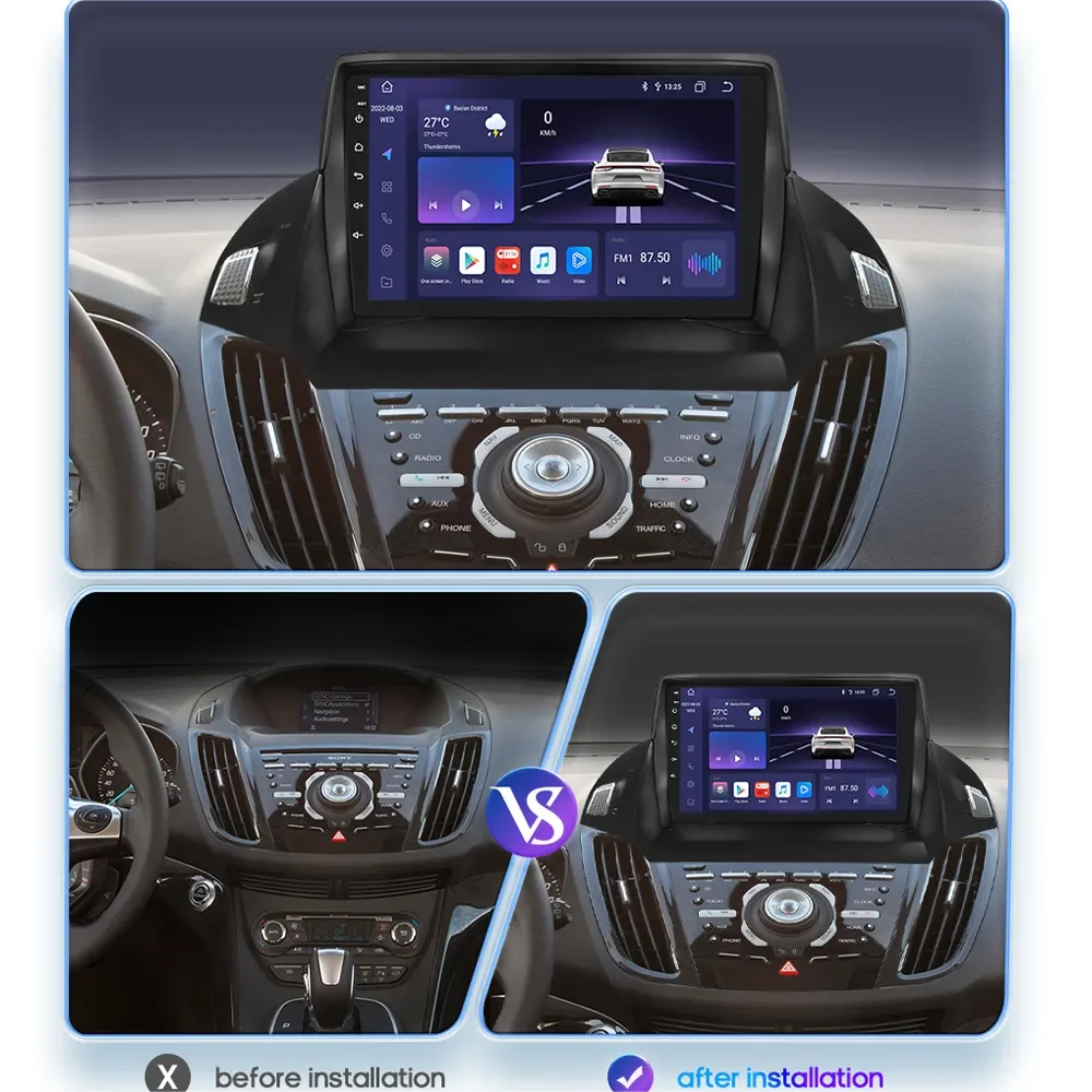 8G+128G 2din Android Car Radio for Ford Escape Kuga 2 2013 2014 2015 2016 2017 Multimedia Video 4G Carplay RDS DSP GPS