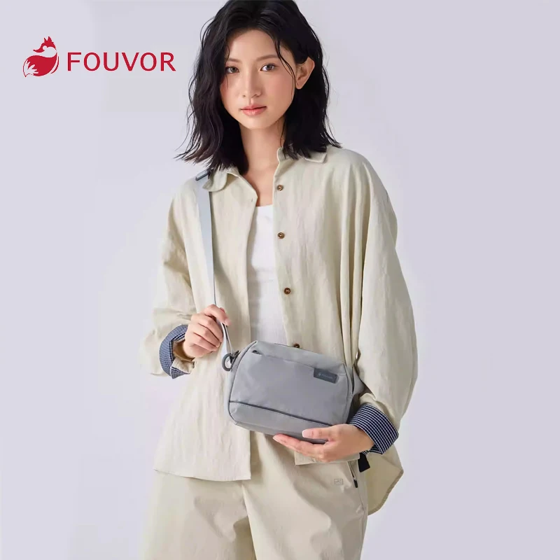 

Сумки на плечо Fouvor, мягкие и легкие сумки на молнии с карманами, женские маленькие сумки через плечо, тренд 2025, прочные повседневные холщовые сумки 3063-01