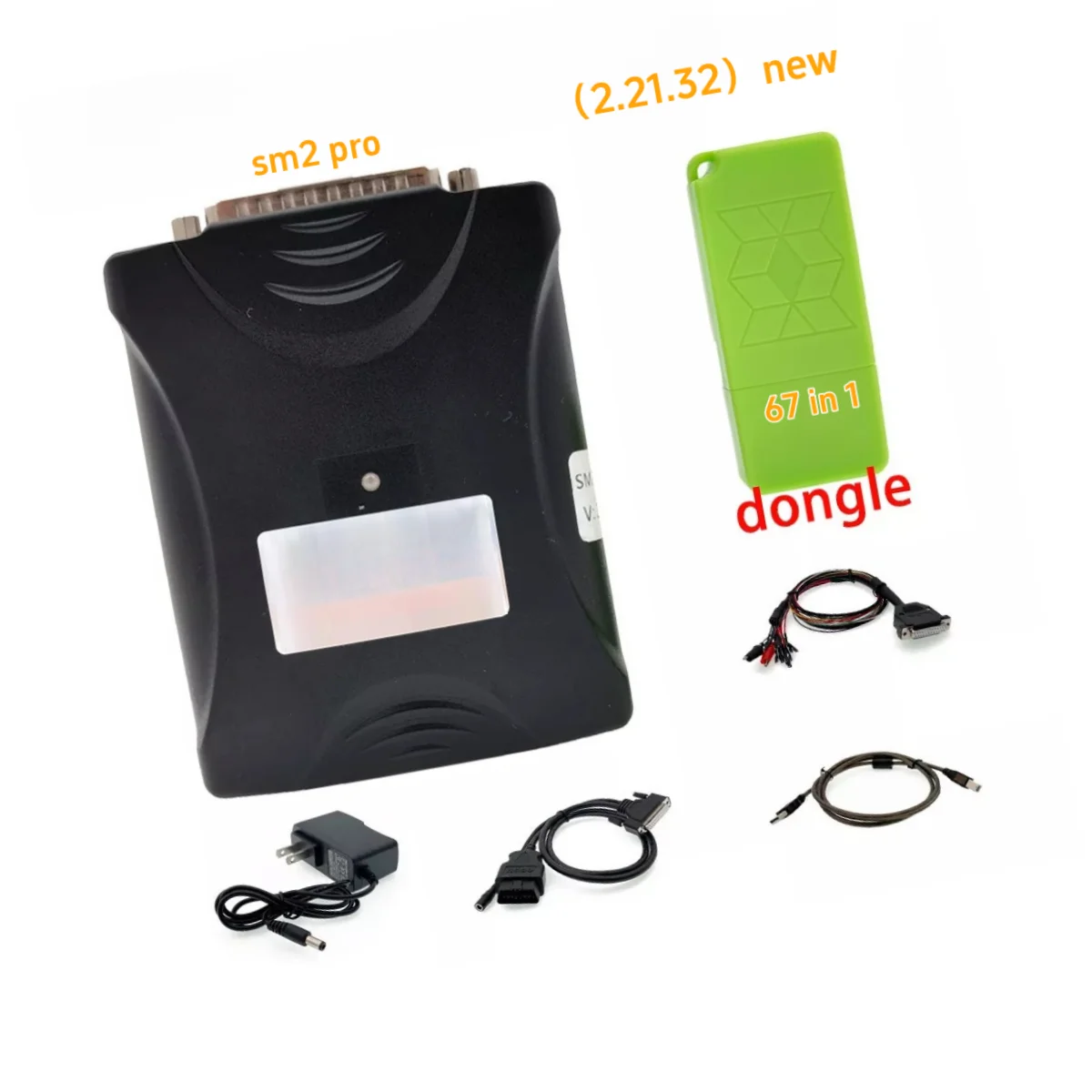 

New sm2 PRO (2.21.32) J2534 VCI PCM ECU Program Dongle 67 IN 1 V1.20 dongle