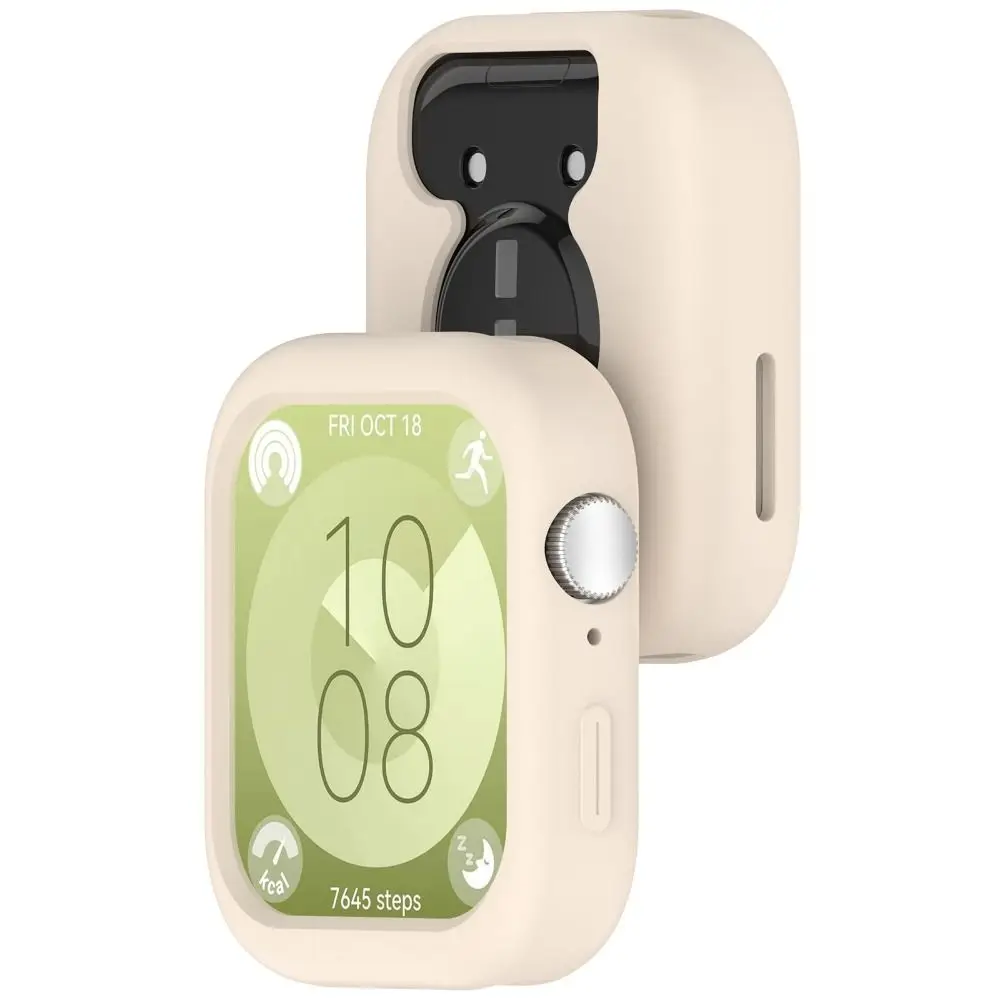 Cover Silicone Case Shell Anti-Scratch Screen Protector Bumper Accessories Protective Frame for Huawei Watch Fit 3 Smart Watch