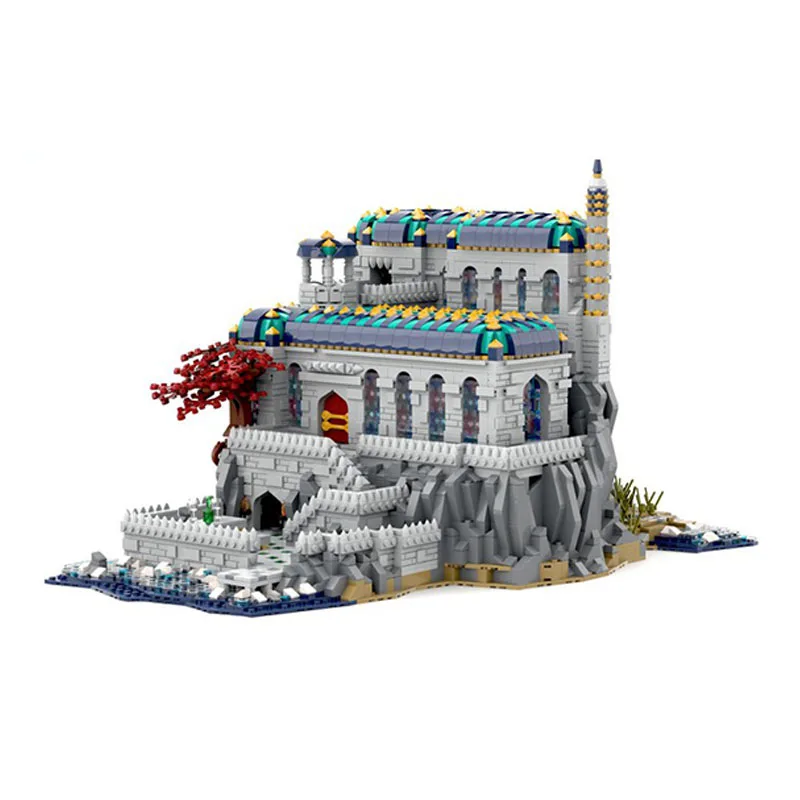 6945 stücke MOC Oriental Architektur Serie Orientalischen Palast Traditionellen Stil DIY Modell Bausteine Geburtstag Spielzeug Geschenk
