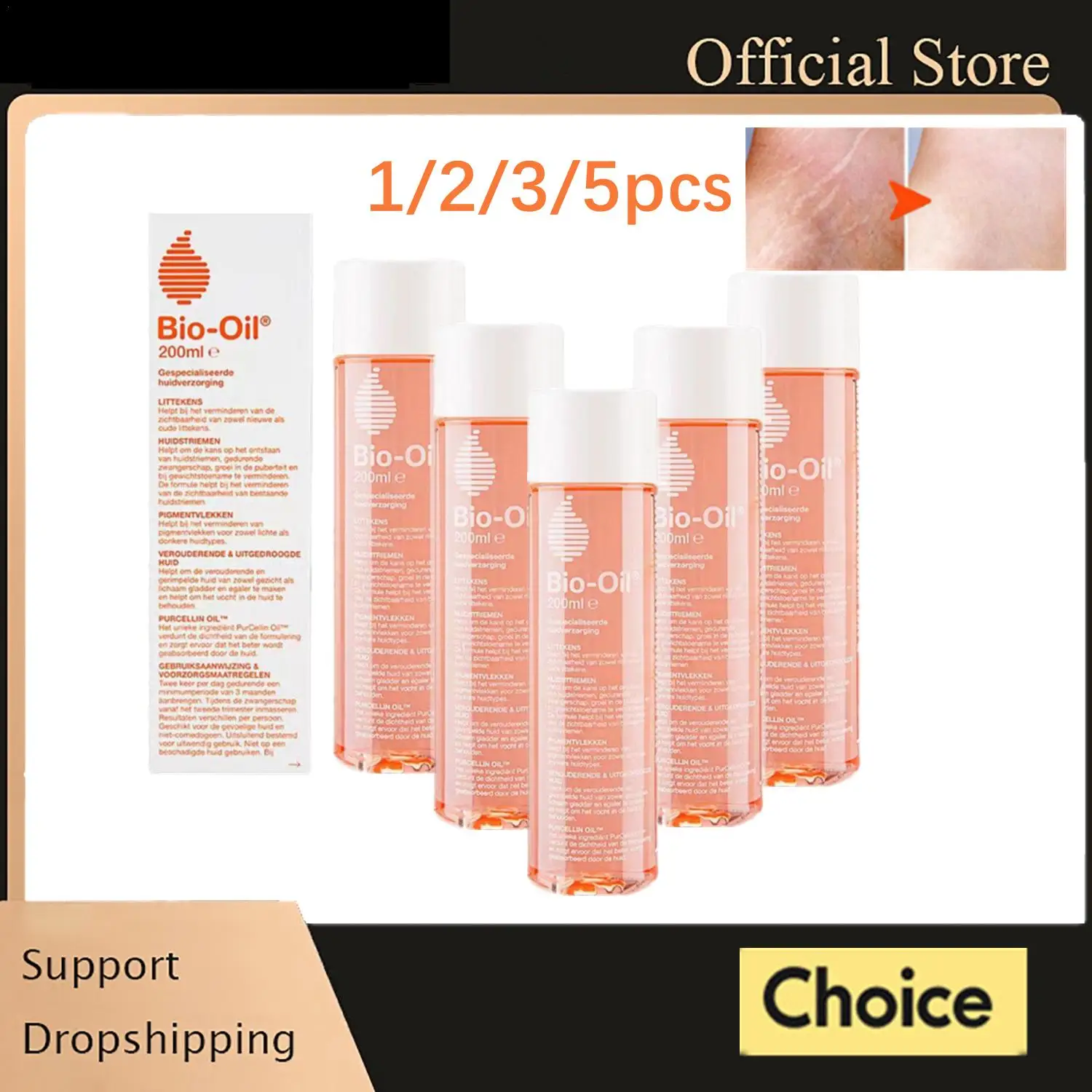 1/2/3/5szt Bio-Oil Vitamin E Skin Care Essence Body Oil For Scars Pregnancy Marks Facial Body Moisturizing Cream Skin Care 200ML