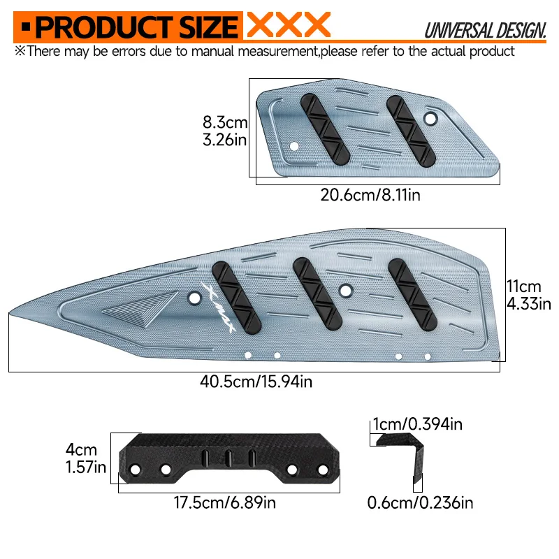 Motorcycle Footpads For YAMAHA XMAX 300 Xmax300 2020-2024 2023 2022 Aluminum Alloy Pedal Modified Skid Proof Footrest Foot Plate
