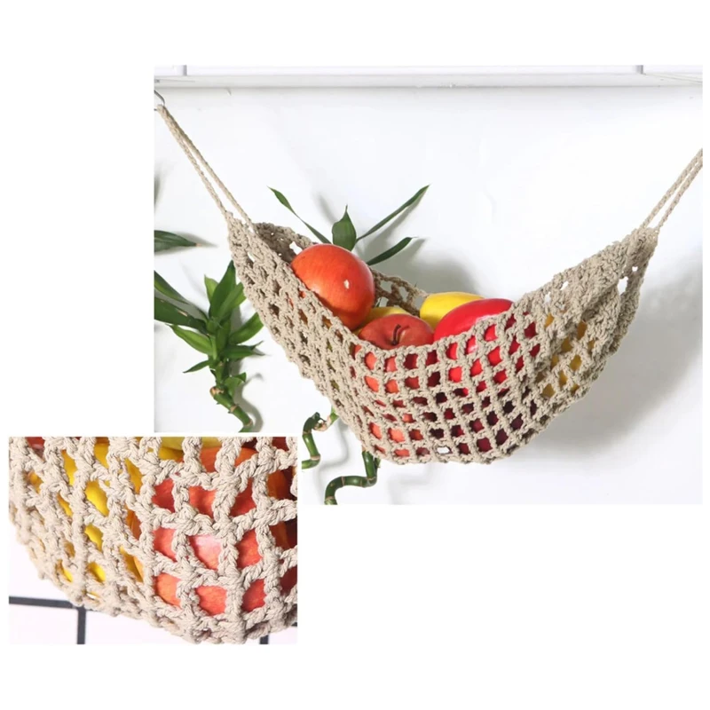 Fruit Hammock Under Cabinet Storage Net Vegetable Basket Rental Basket Holder House Home Dormitory Hanging Kitchen