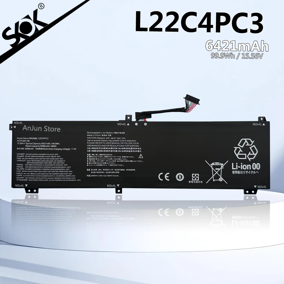 

99.9Wh L22C4PC3 L22D4PC3 L22M4PC3 Battery For Lenovo Y9000X 2023 Lenovo Legion Slim S7 16IRH8