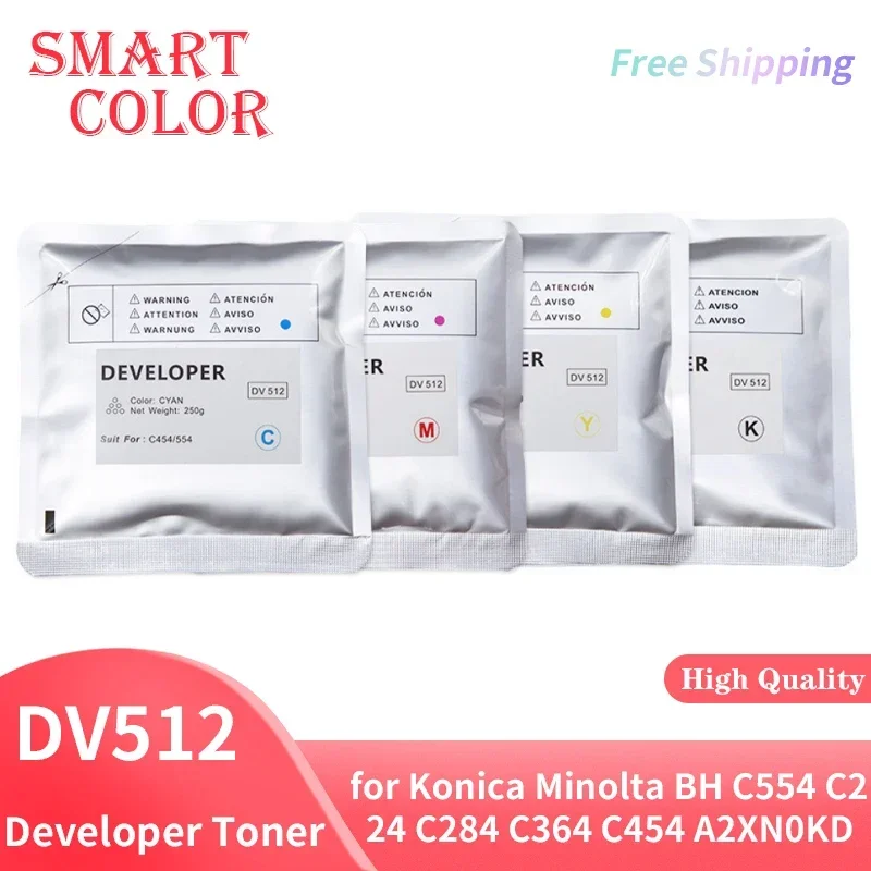 High Quality DV512 Developer Powder for Konica Minolta Bizhub BH C554 C224 C284 C364 C454 A2XN0KD Iron Powder Photocopy Machine