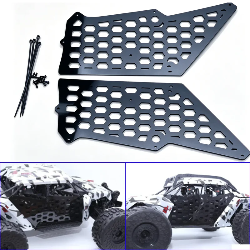 Simulation Model Nylon Side Grid Side Protective Net for 1/7 ARRMA RC FIRETEAM 6S 4X4 Buggy Car ARA7618