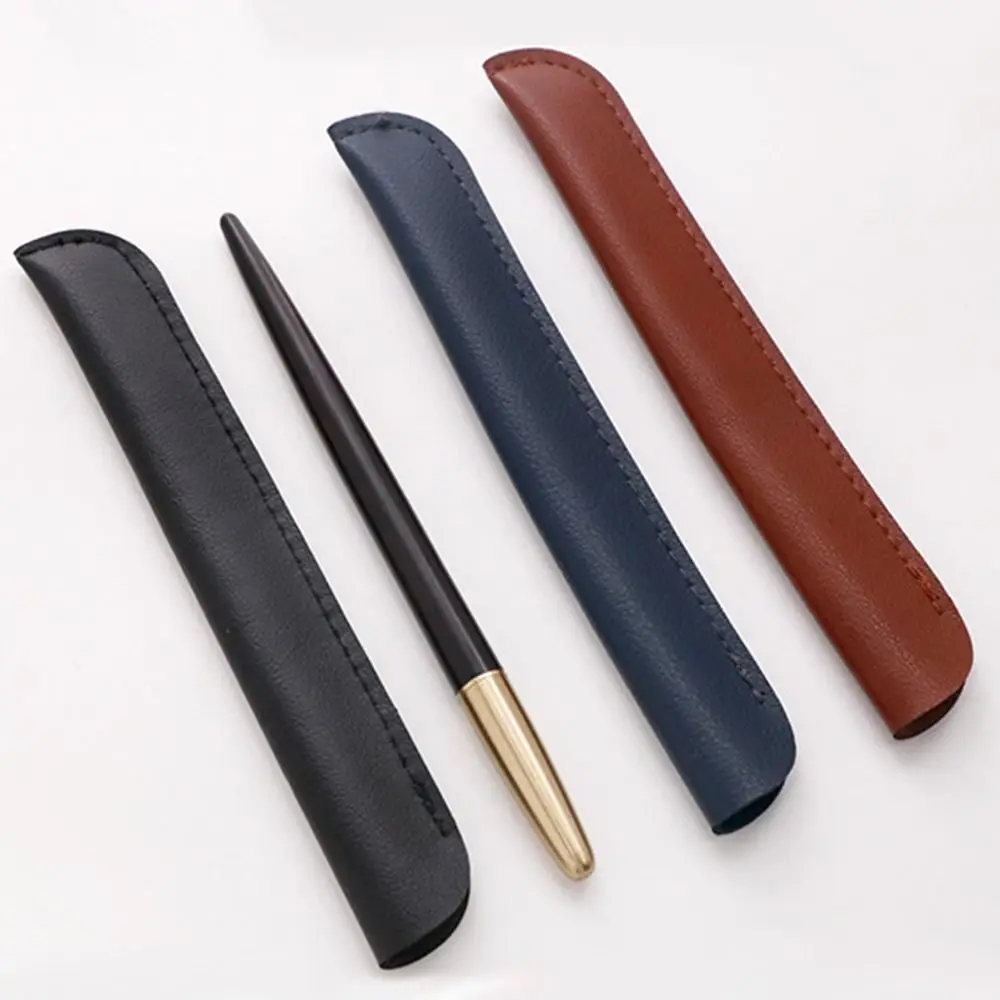 

Легкие сумки-карандаши из искусственной кожи, однотонные сумки для ручек большой емкости, держатель для ручек, офисные принадлежности