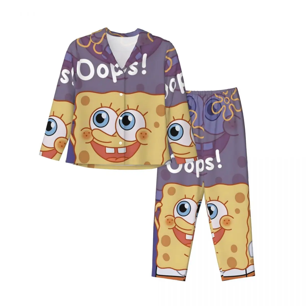 

Sponge-Bob Women Pajamas 2 Pieces Set Loungewear pyjama pour femme