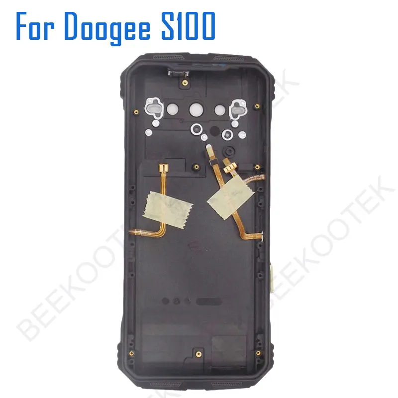 New Original DOOGEE S100 Battery Cover Back Cover Case With Receiver Fingerprint Side Volume Custom FPC For DOOGEE S100 Phone