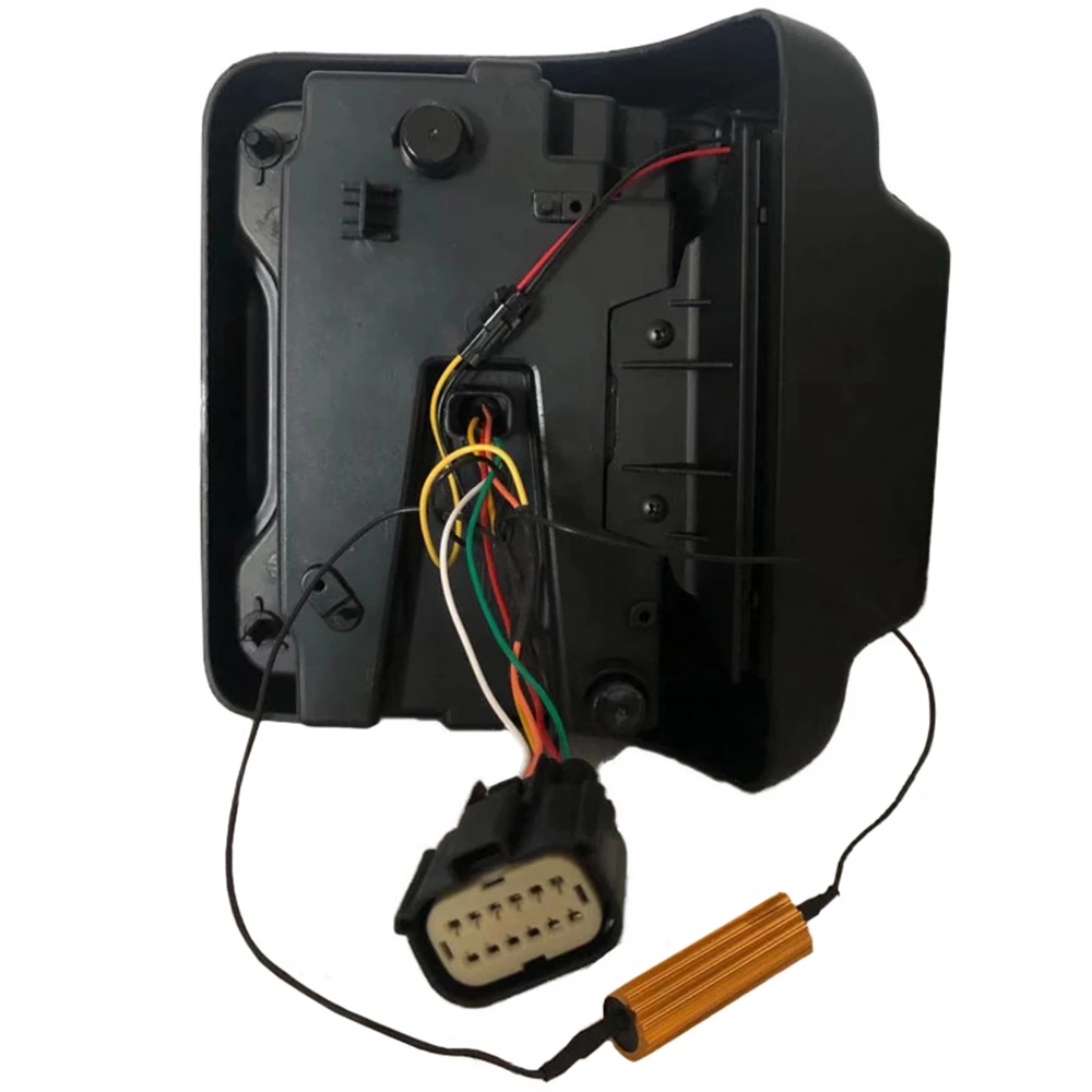 2x LED أضواء خلفية مدخنة ل جيب رانجلر JL 2018-2021 البلاستيك الضوء الخلفي كسر عكس أضواء LED بدوره مصابيح إشارة مقاوم للماء