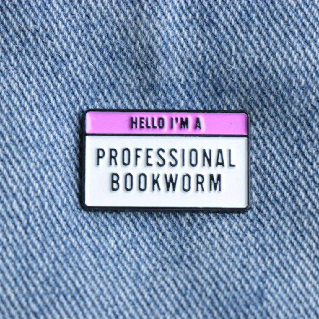 Humorous phrase enamel pin, fashionable accessory for backpacks and clothing, perfect gift.