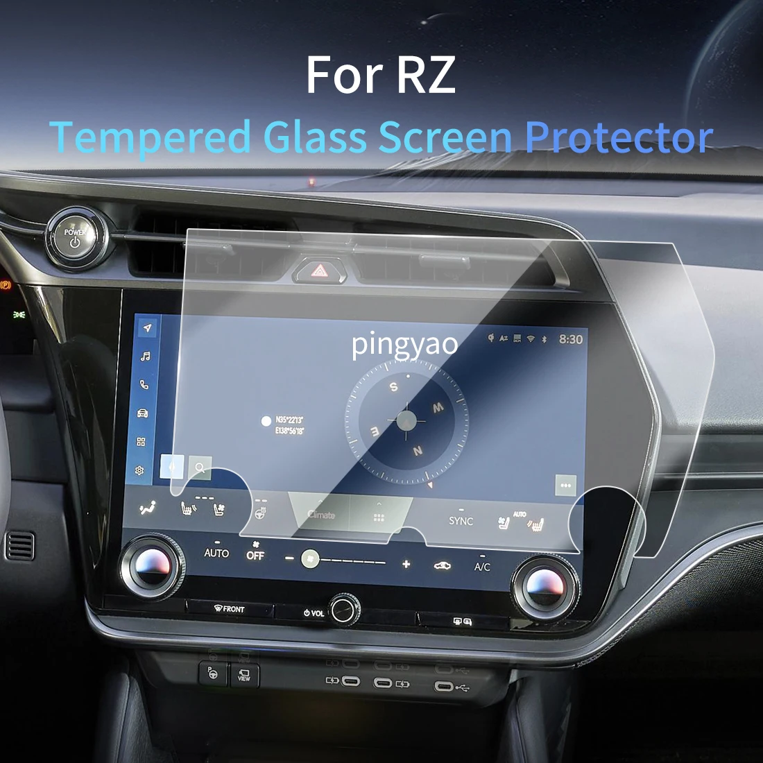 

Car Sticker Screen Protector Navigation Display Tempered Glass Protective Film Car Vehicle For25 LEXUS RZ