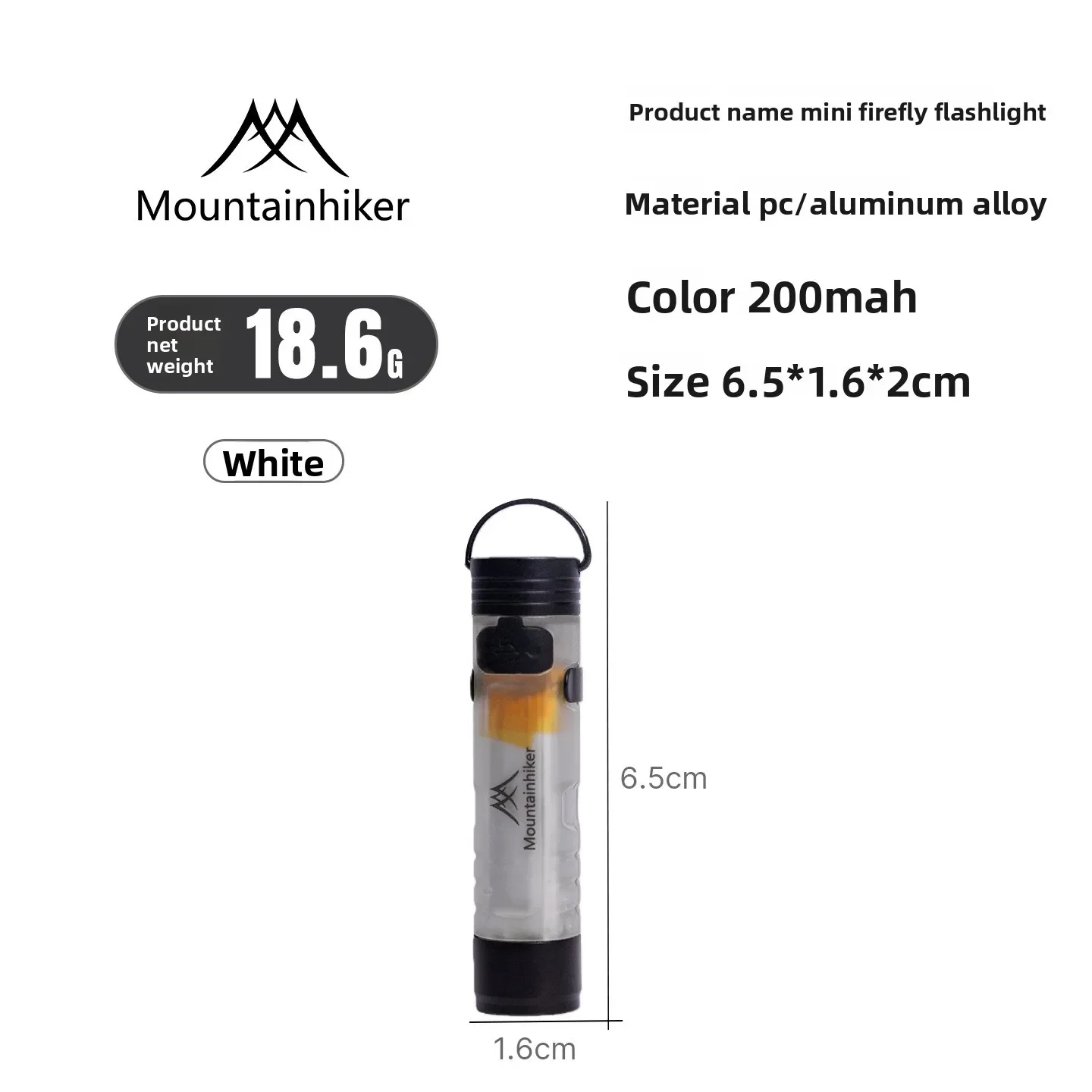 Mountainhiker مصباح جيب صغير مصباح يدوي في الهواء الطلق LED مفتاح كليب غطاء 5050 طويل التحمل USB قابلة للشحن التخييم في حالات الطوارئ ضوء درب #6