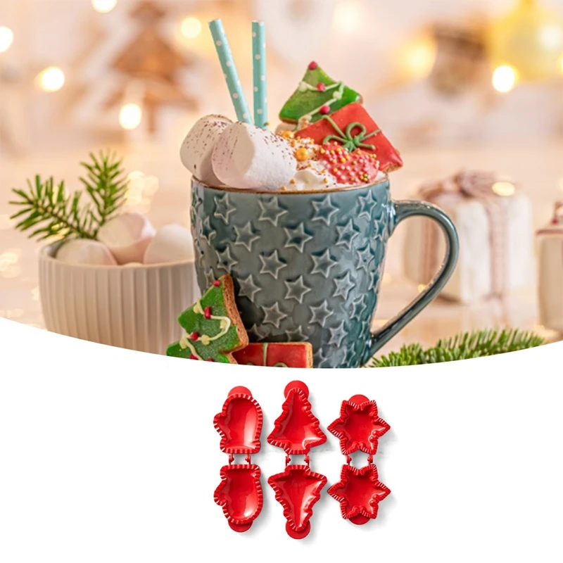 3PCS Hand Pie Molds For Baking Mini Pie Maker  For Christmas Party Baking Supplies Party Dough Presser Pocket Pie Molds