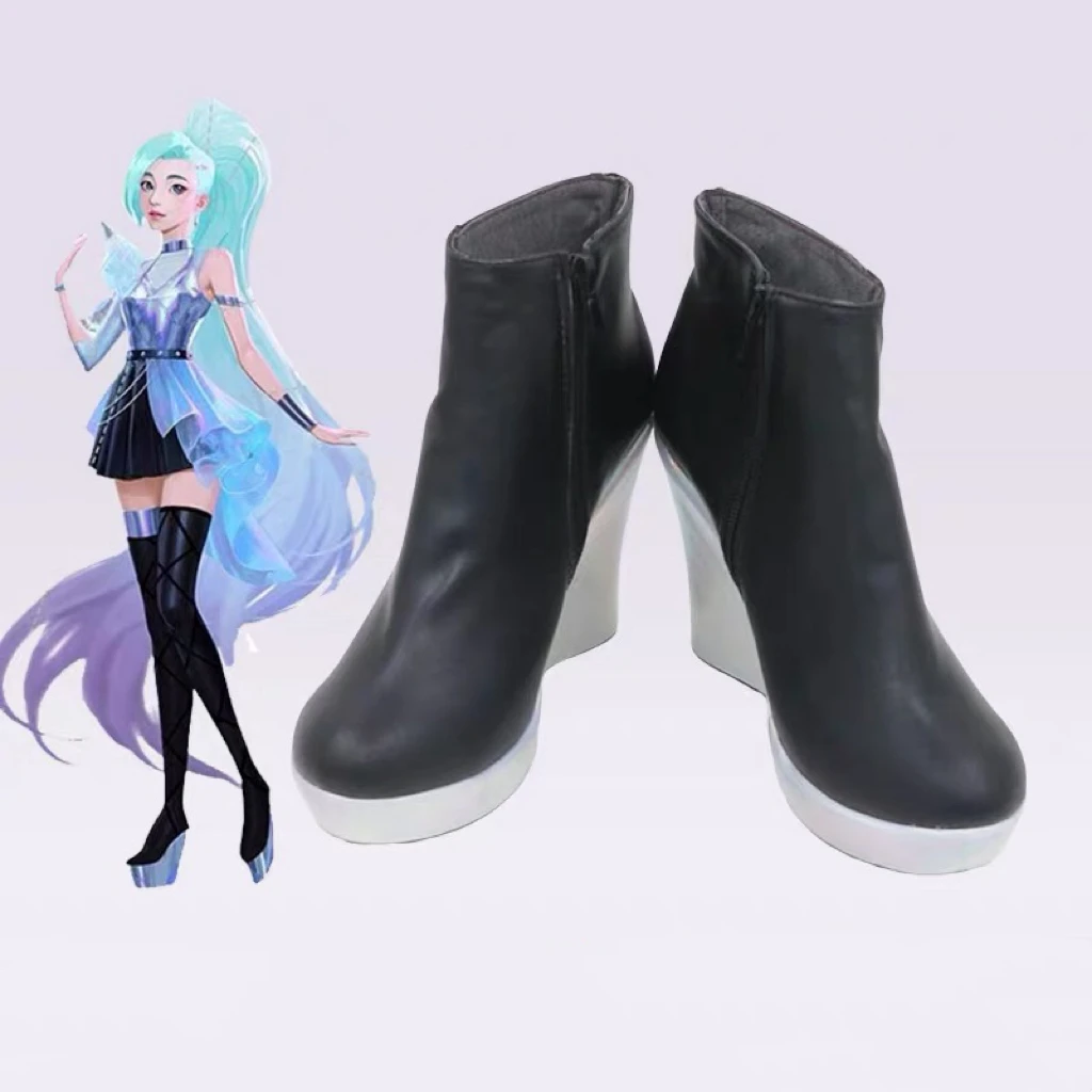 Seraphine Kda Cosplay Kostuum Schoenen Laarzen Spel LOL Sexy Schoenen Halloween Party Outfits voor Vrouwen Meisjes