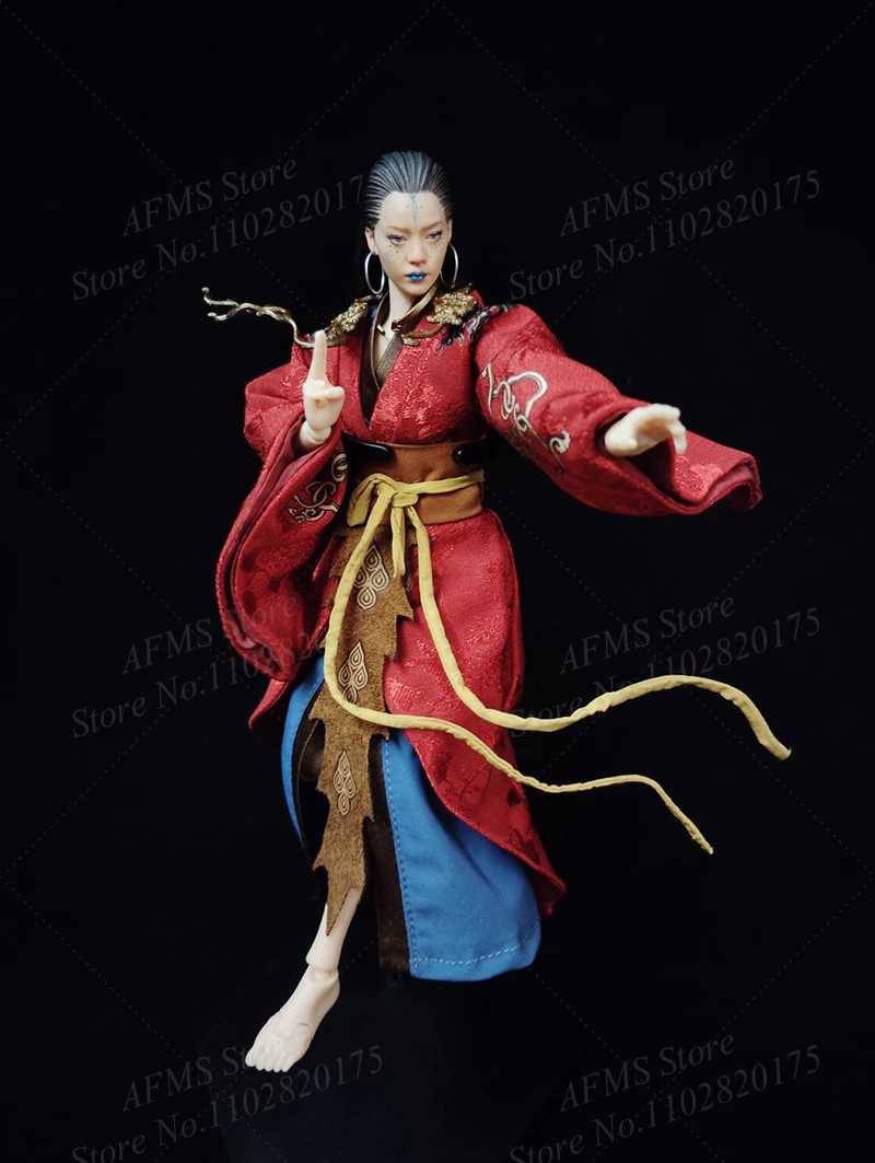 1/12 Women Soldier Robe Dress Black Myth Wukong Spider Goblin Demon King Golden Dragon Clothes Set Fit 6Inch Action Figure Body