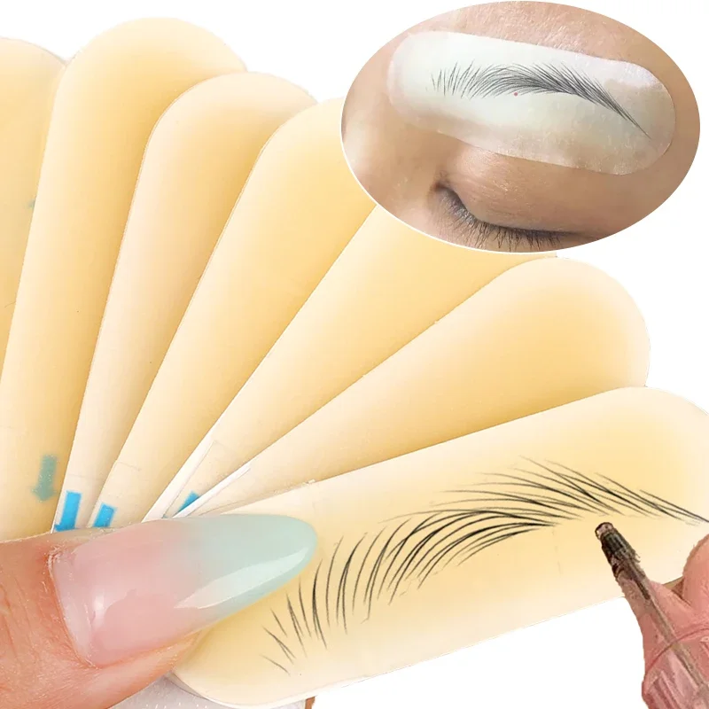 2-10pcs Silicone Tattoo Training Tools Eyebrow Skin Sticker Tattoo Eyebrow Protection Transfer Real Operation Practice Padding