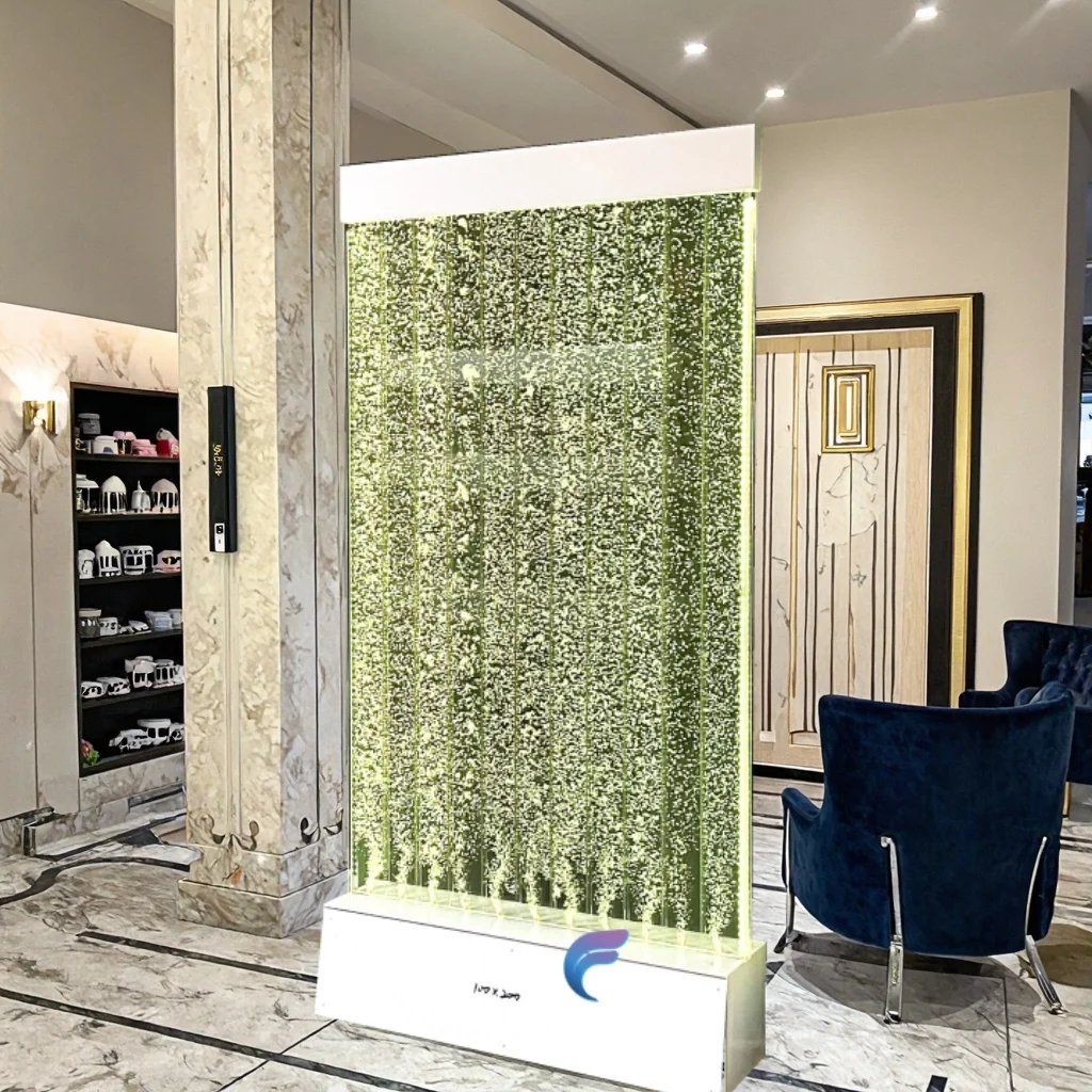

Customization.Indoor Decor Customized Indoor Fountains Screens Dividers Led Water Bubble Wall Panel