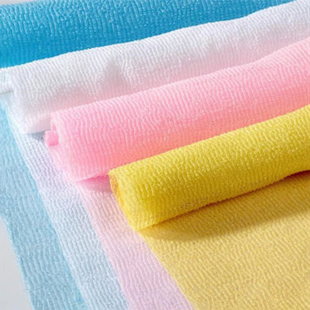 

4pcs Long Strip Back Scrubber Exfoliate Towel Fast Drying Anti-Bacterial Bath Washing Tool For Body Shower Skin Care Home Use