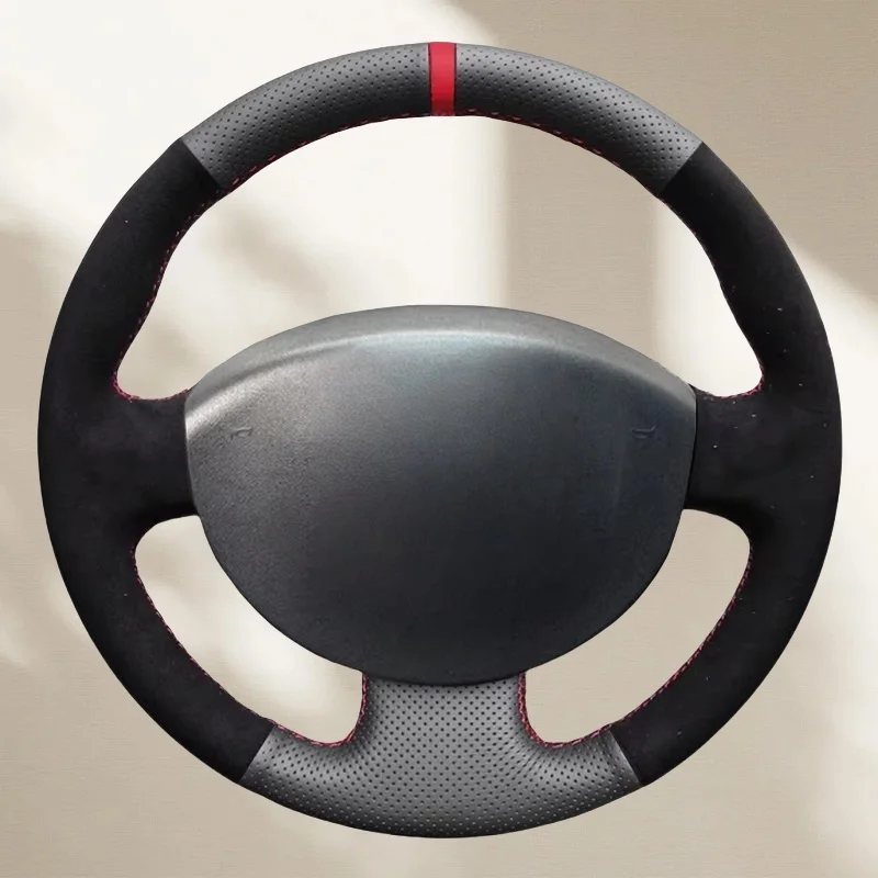 

Чехол на руль автомобиля из натуральной кожи для Renault Megane 2 2003-2008 Scenic 2 2003, чехол на ручку, аксессуары для интерьера автомобиля