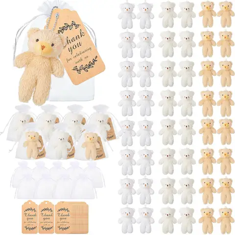 10-100Pcs 베이비 샤워에 대 한 미니 곰 선물 봉 제 곰 대량 작은 곰 결혼식 크리스마스 크리스마스 장식 파티 호의 손님