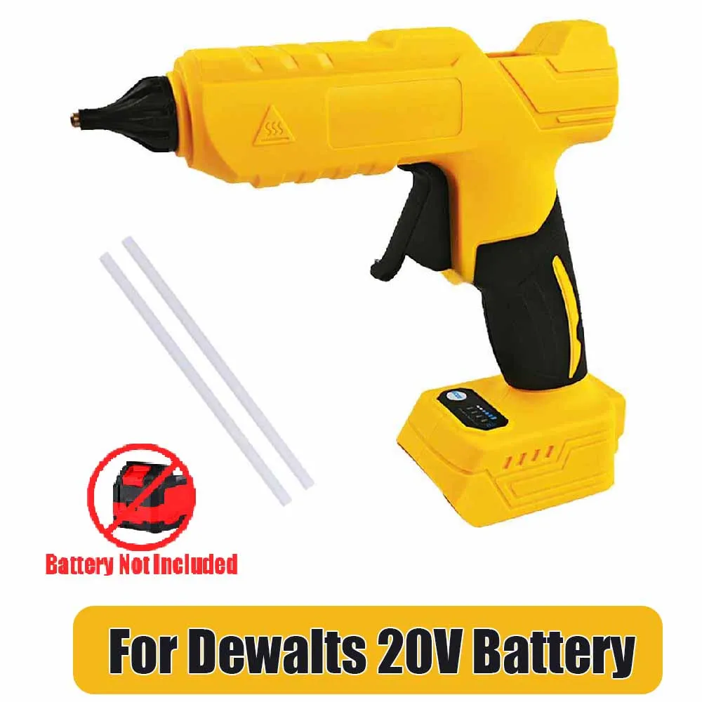 

Электрический пистолет для термоплавкого клея для аккумулятора Dewalt/Makita 18 В, беспроводной сварочный пистолет для термоплавкого с 2 клеевыми палочками (без аккумулятора)